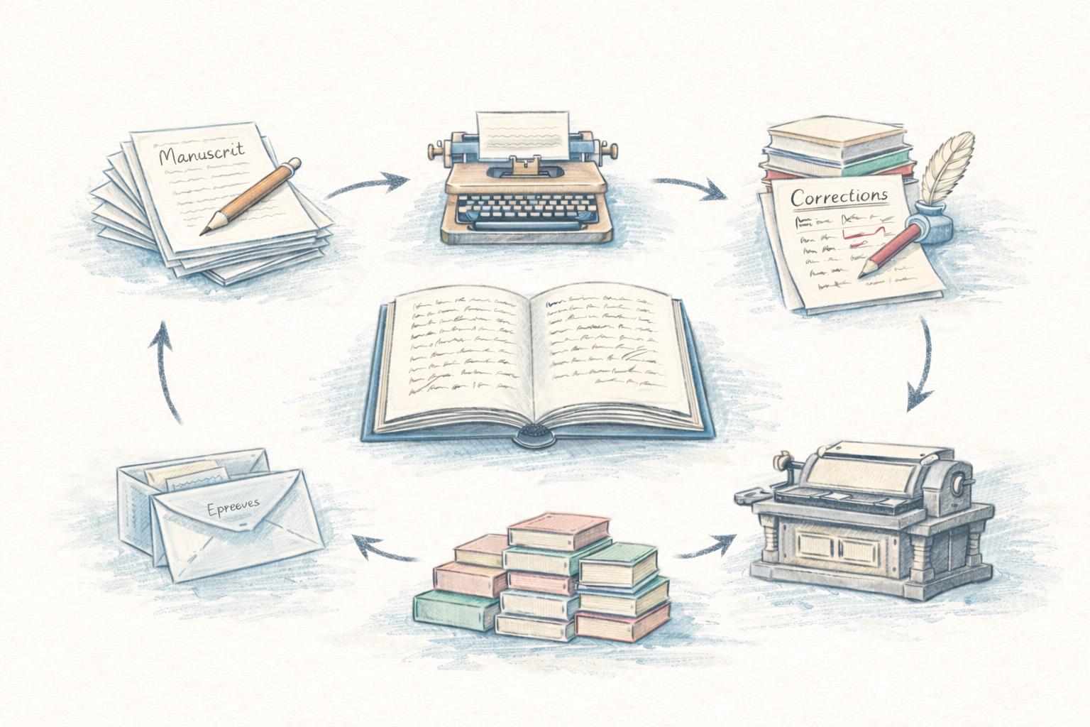 accompagnement éditorial d’un auteur dans la préparation de son manuscri