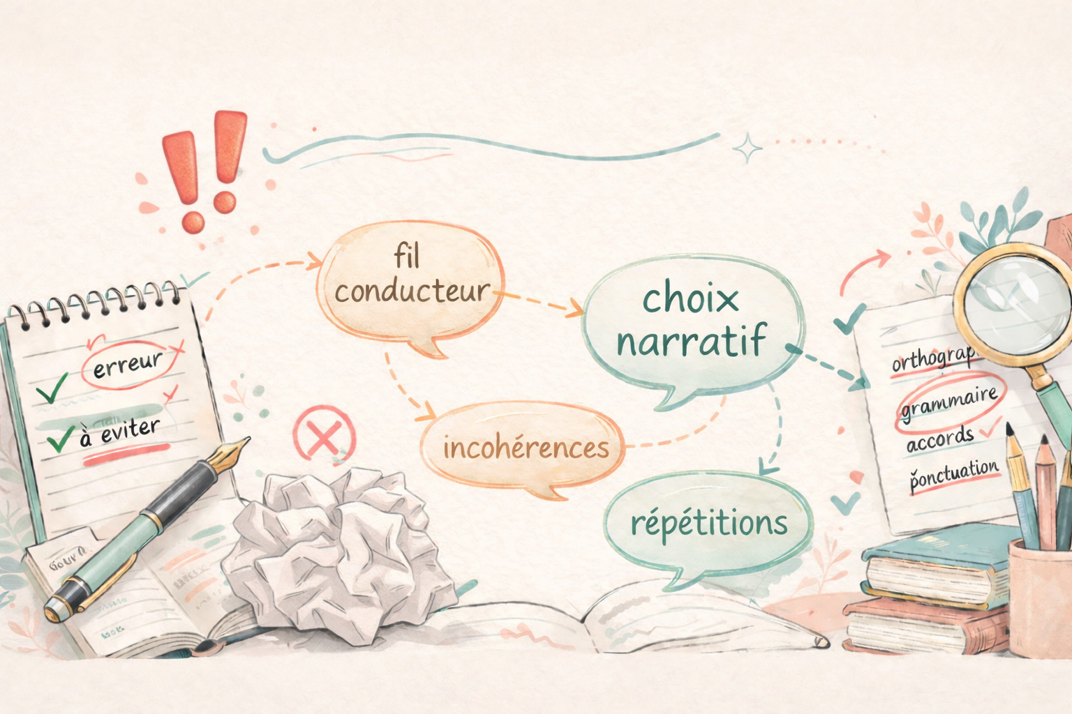 Les erreurs d’écriture dans un manuscrit